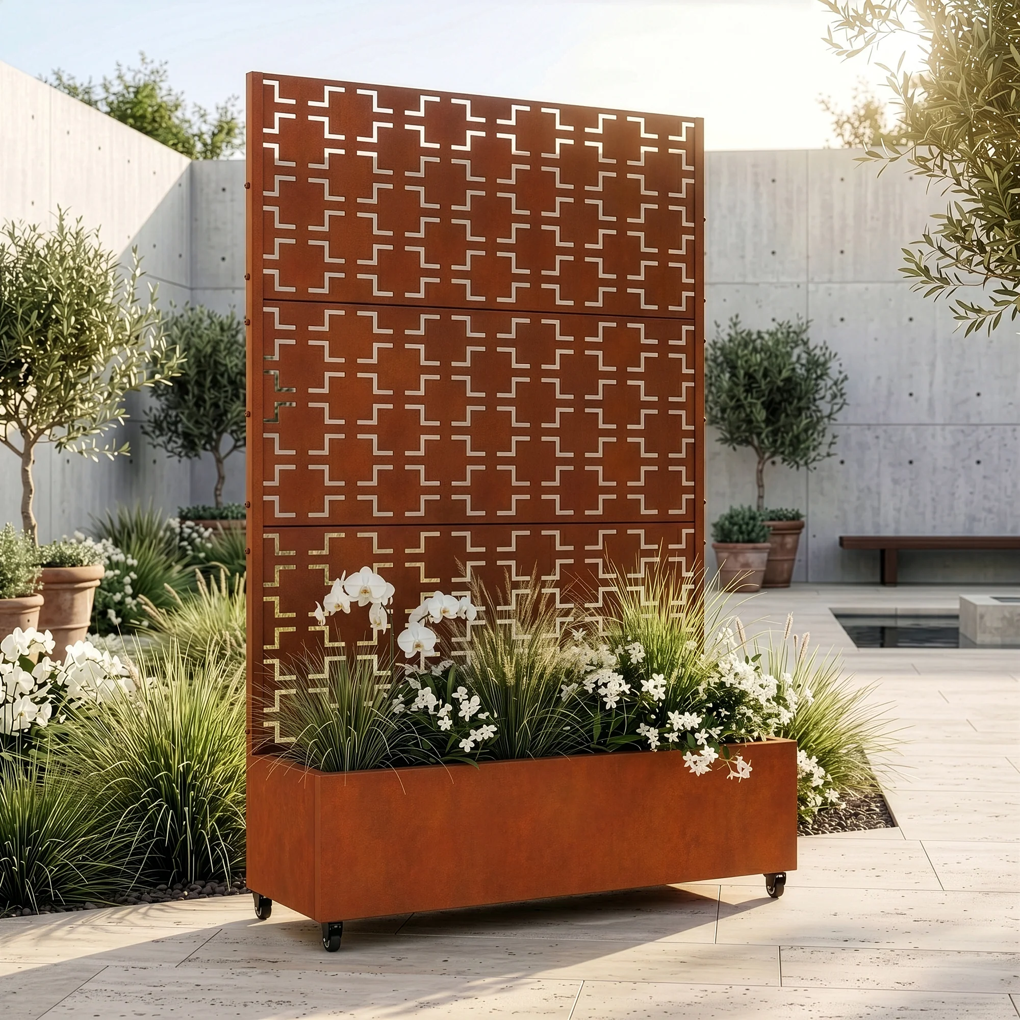 Trennwand Aaskis mit Blumenkasten [casa.pro] - Image 9
