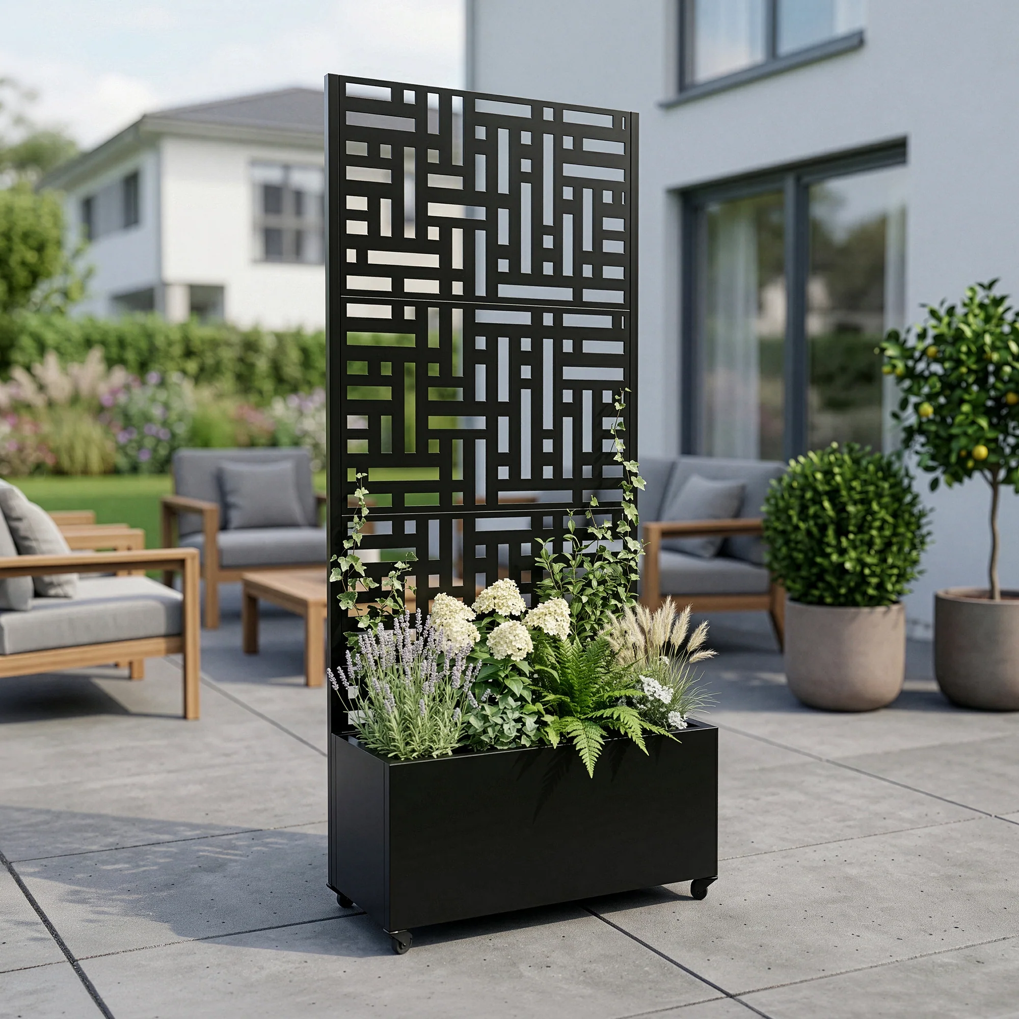Trennwand Bernalda mit Blumenkasten [casa.pro] - Image 3