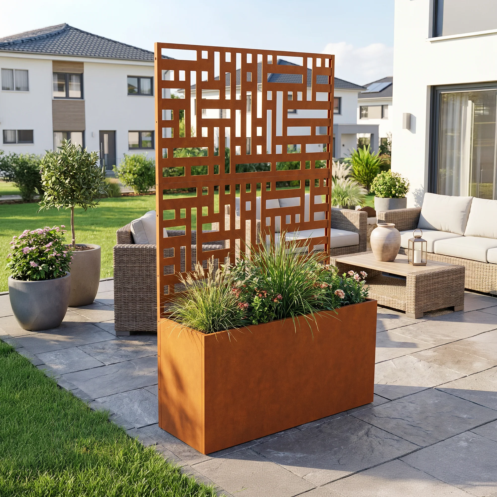 Trennwand Bernalda mit Blumenkasten [casa.pro] - Image 9