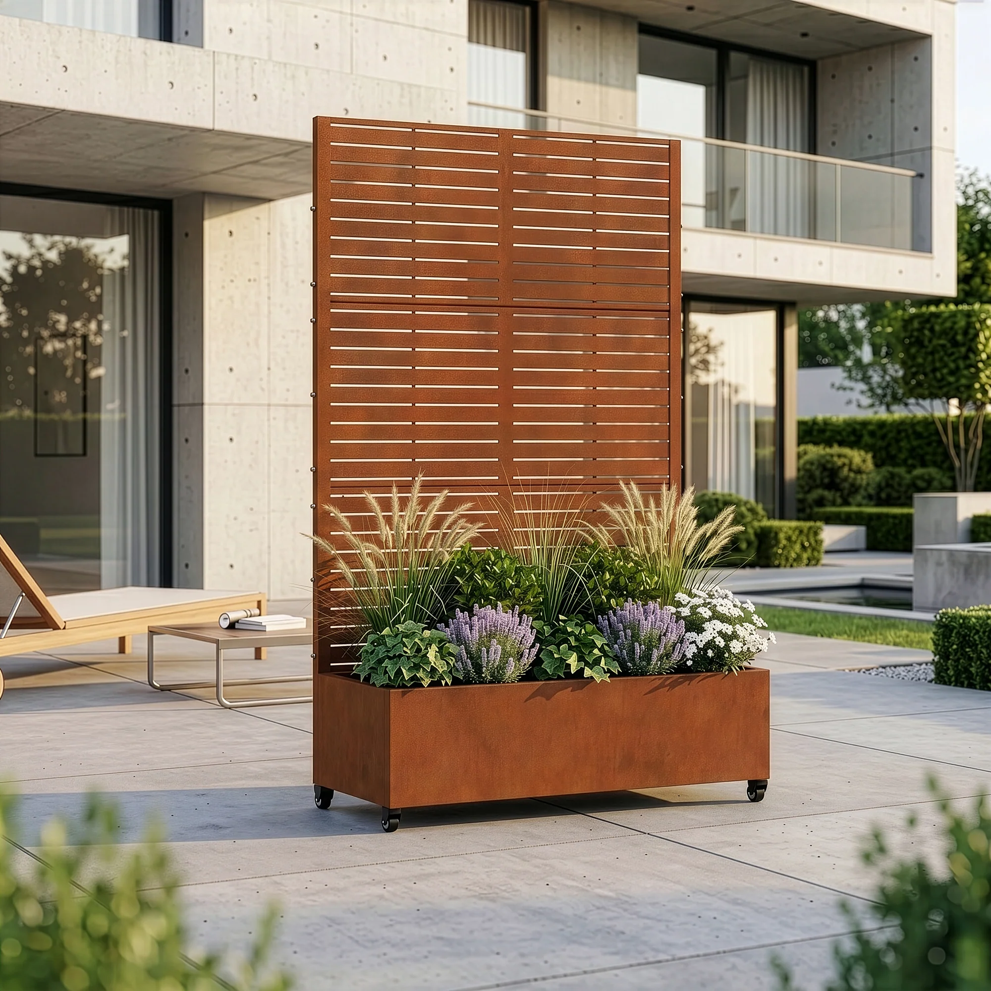 Trennwand Nodepp mit Blumenkasten Stahl [casa.pro] - Image 9