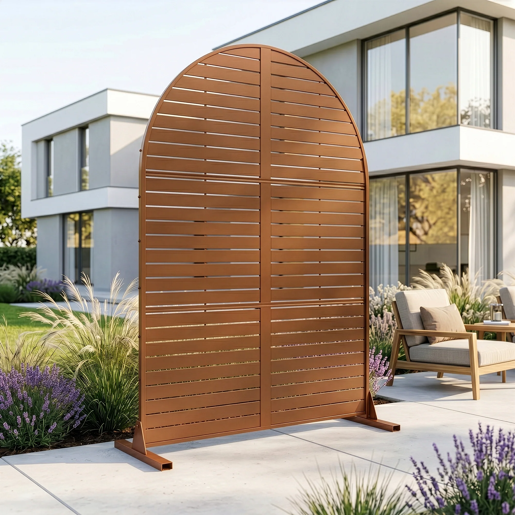 Trennwand Nodepp Rundbogenform Stahl [casa.pro] - Image 3