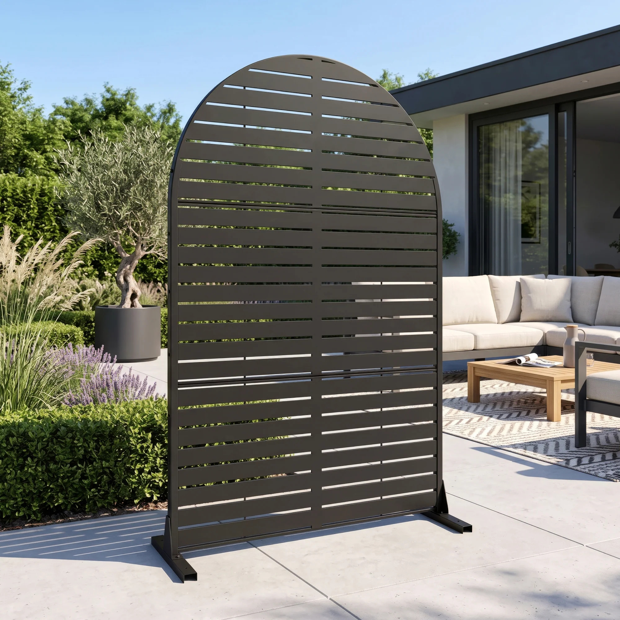 Trennwand Nodepp Rundbogenform Stahl [casa.pro] - Image 4