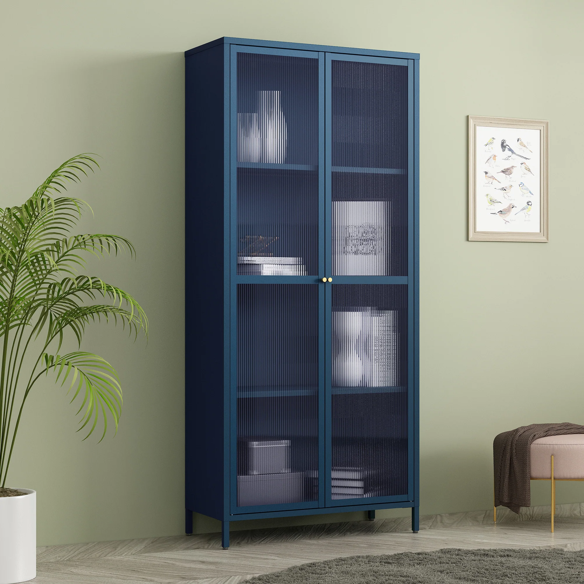 Vitrinenschrank Säkylä [en.casa] - Image 3
