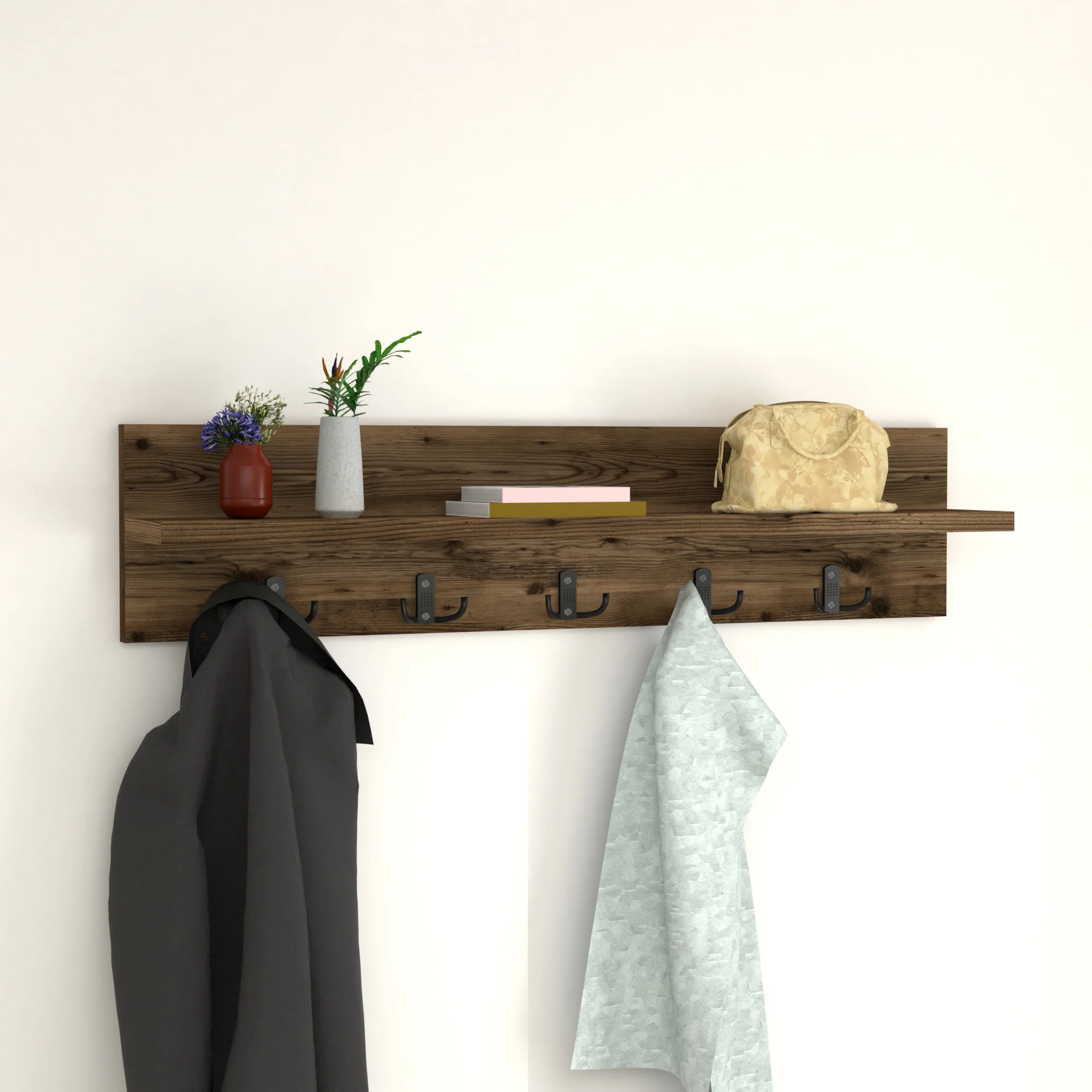 Wandgarderobe Hammarö 80x11x18cm in versch. Farben [en.casa] - Image 3