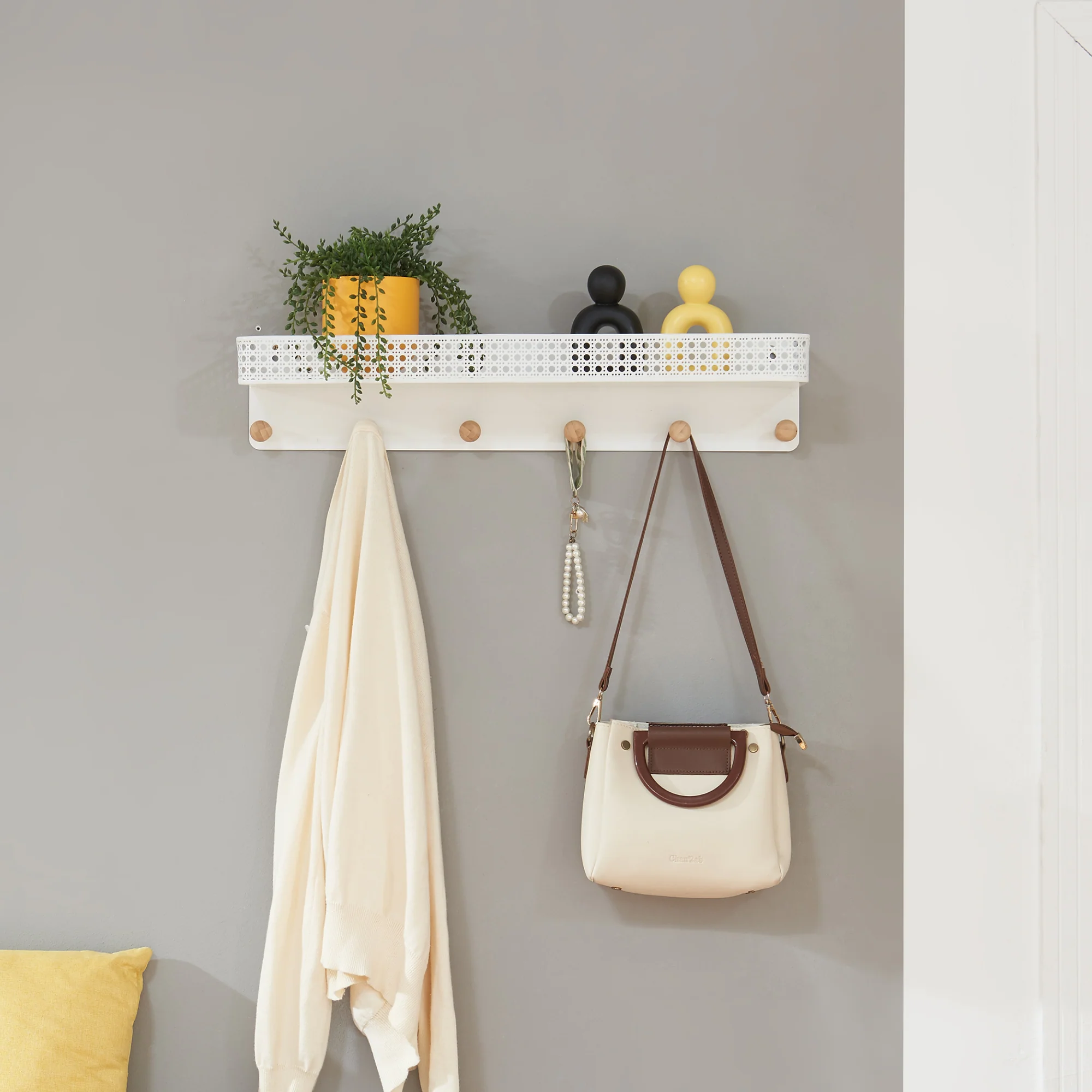 Wandgarderobe mit Ablage Jäller [en.casa] - Image 2