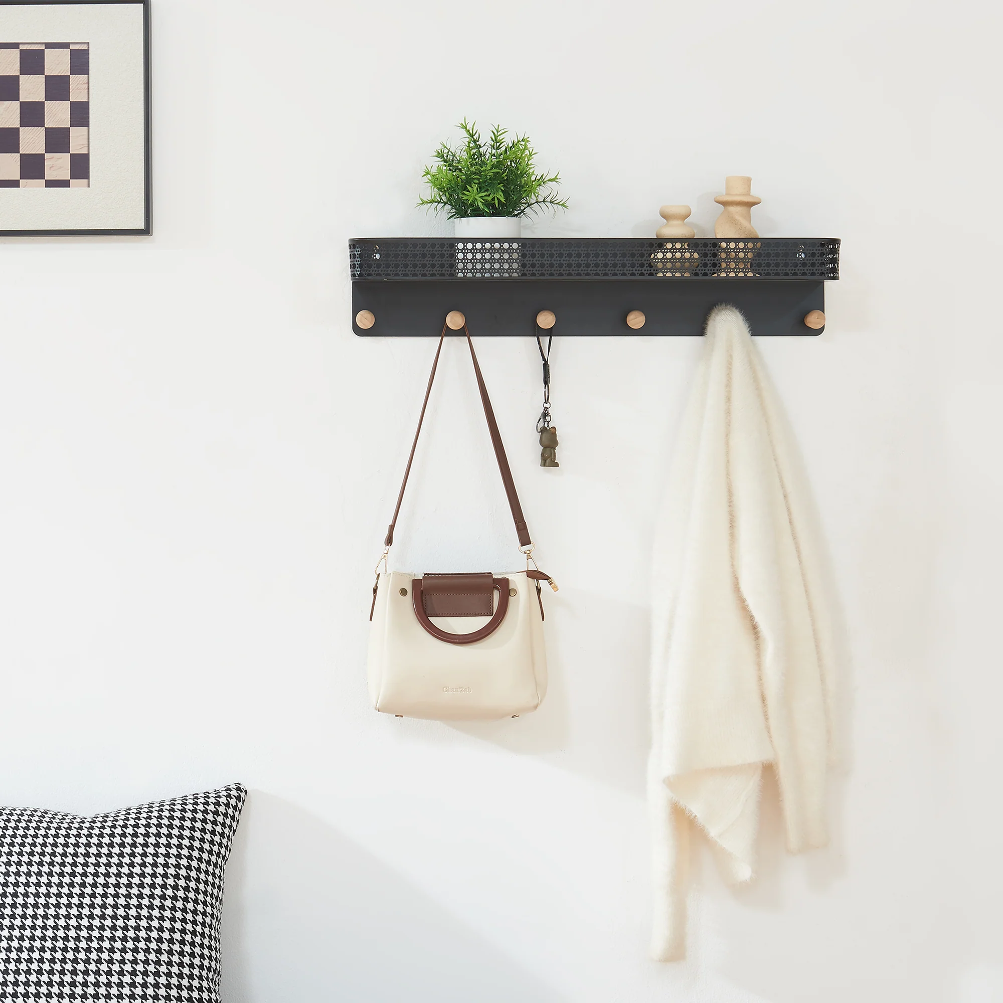 Wandgarderobe mit Ablage Jäller [en.casa] - Image 3