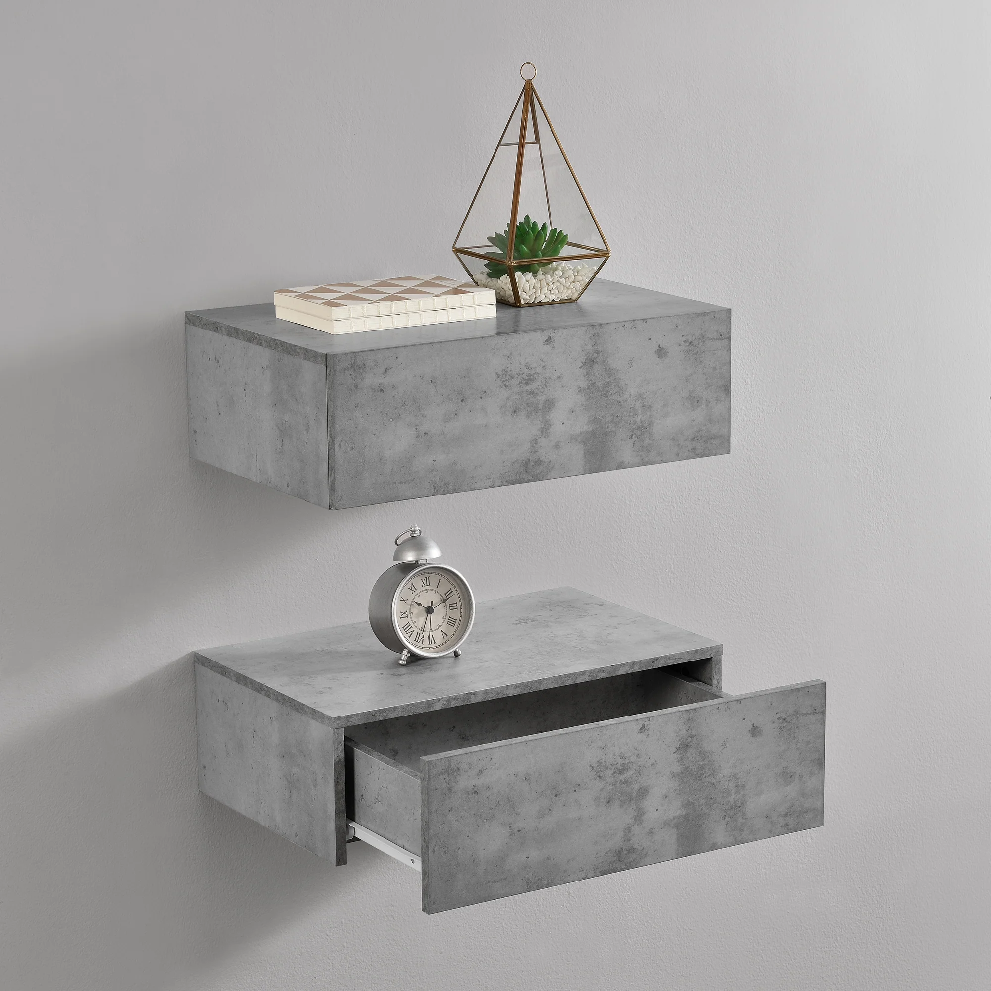Wandregal Oslo mit Schublade 46x30x15cm versch. Farben [en.casa] - Image 11