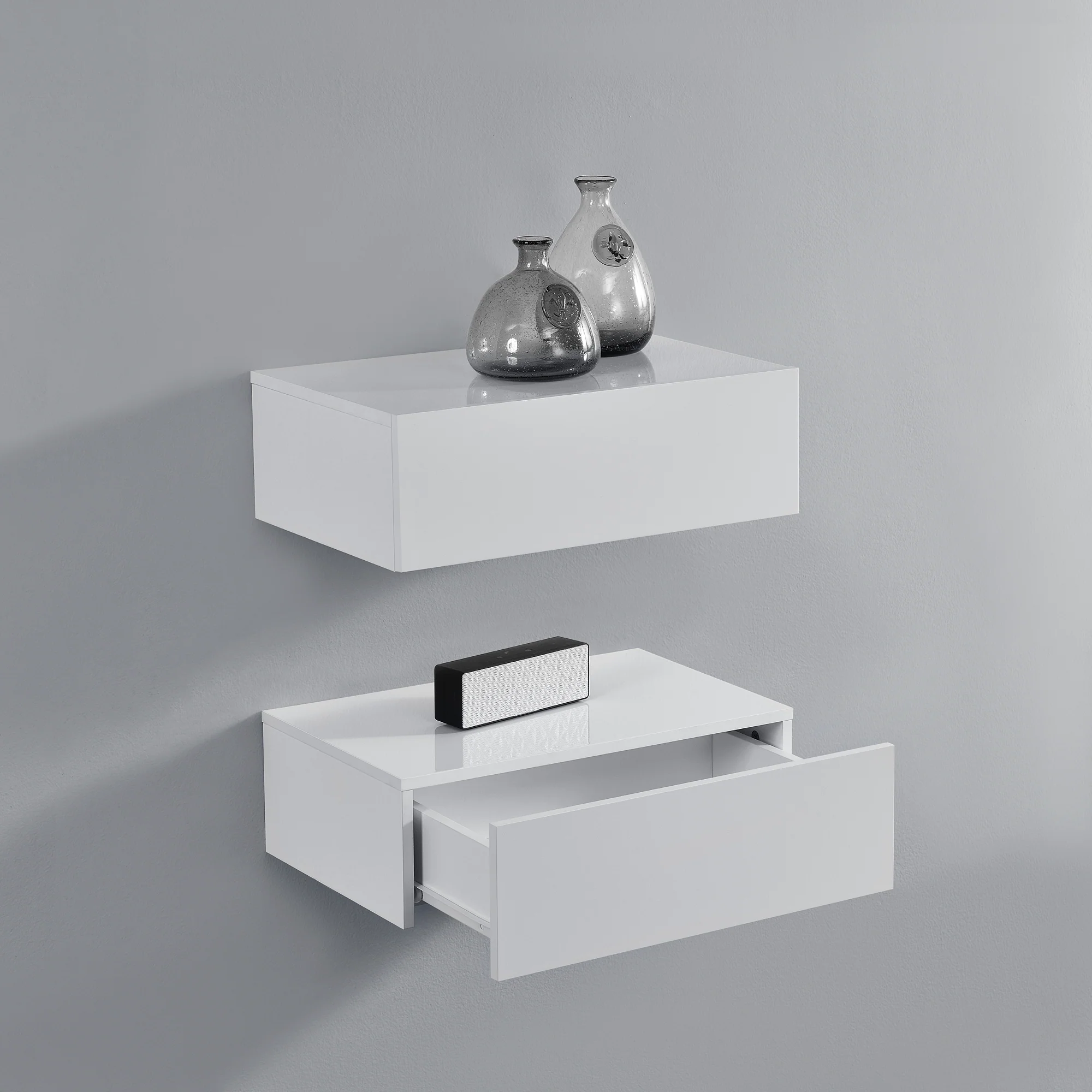 Wandregal Oslo mit Schublade 46x30x15cm versch. Farben [en.casa] - Image 20