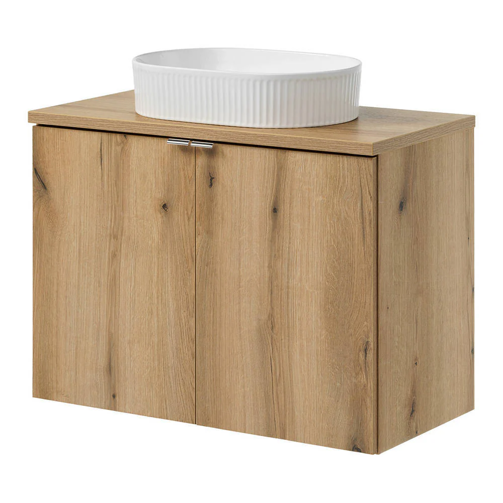 Waschtisch Skelbolu mit Türen 80x71x40 cm [en.casa] - Image 2