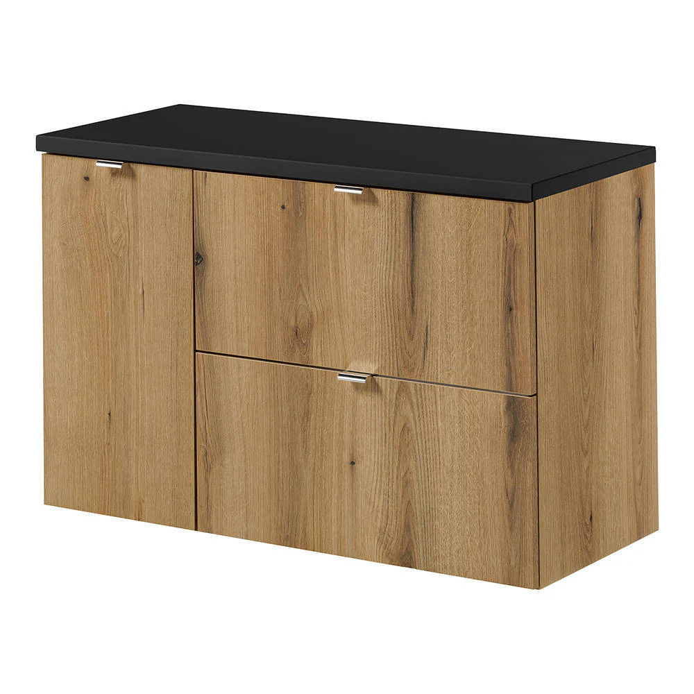Waschtischunterschrank Skelbolu mit 2 Schubladen und 1 Tür [en.casa] - Image 2